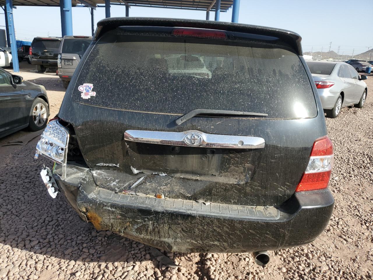 2006 Toyota Highlander VIN JTEEW21A260032184 Copart auction photo, rear end damage thumbnail 6