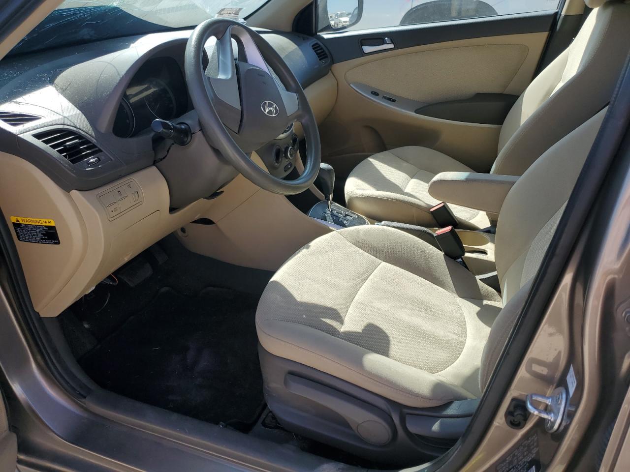 2014 Hyundai Accent VIN KMHCT4AE0EU621515 Copart auction photo, front end damage thumbnail 7