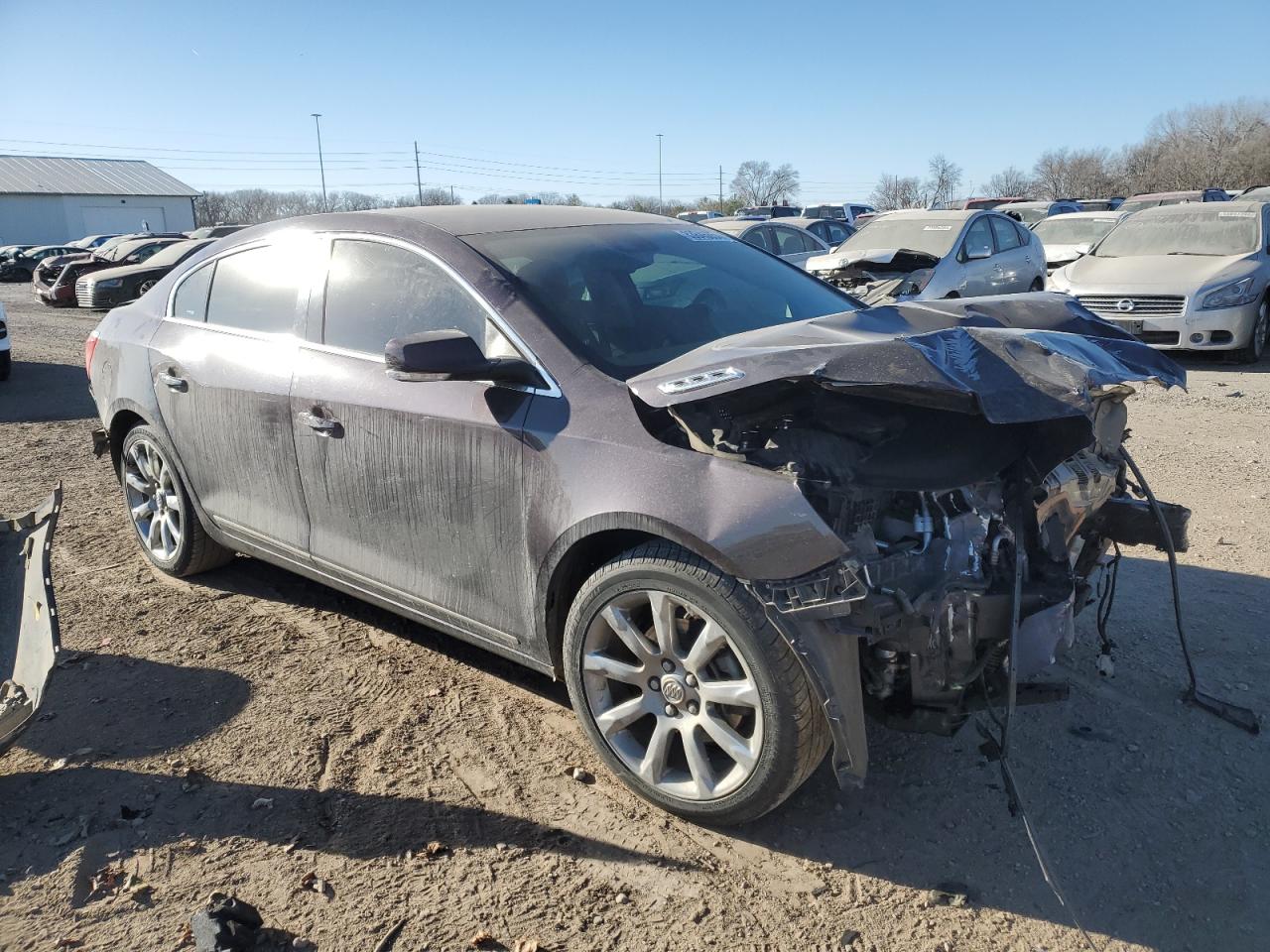 2014 Buick LaCrosse VIN 1G4GD5G36EF100006 Copart auction photo, front end / rear end damage thumbnail 4