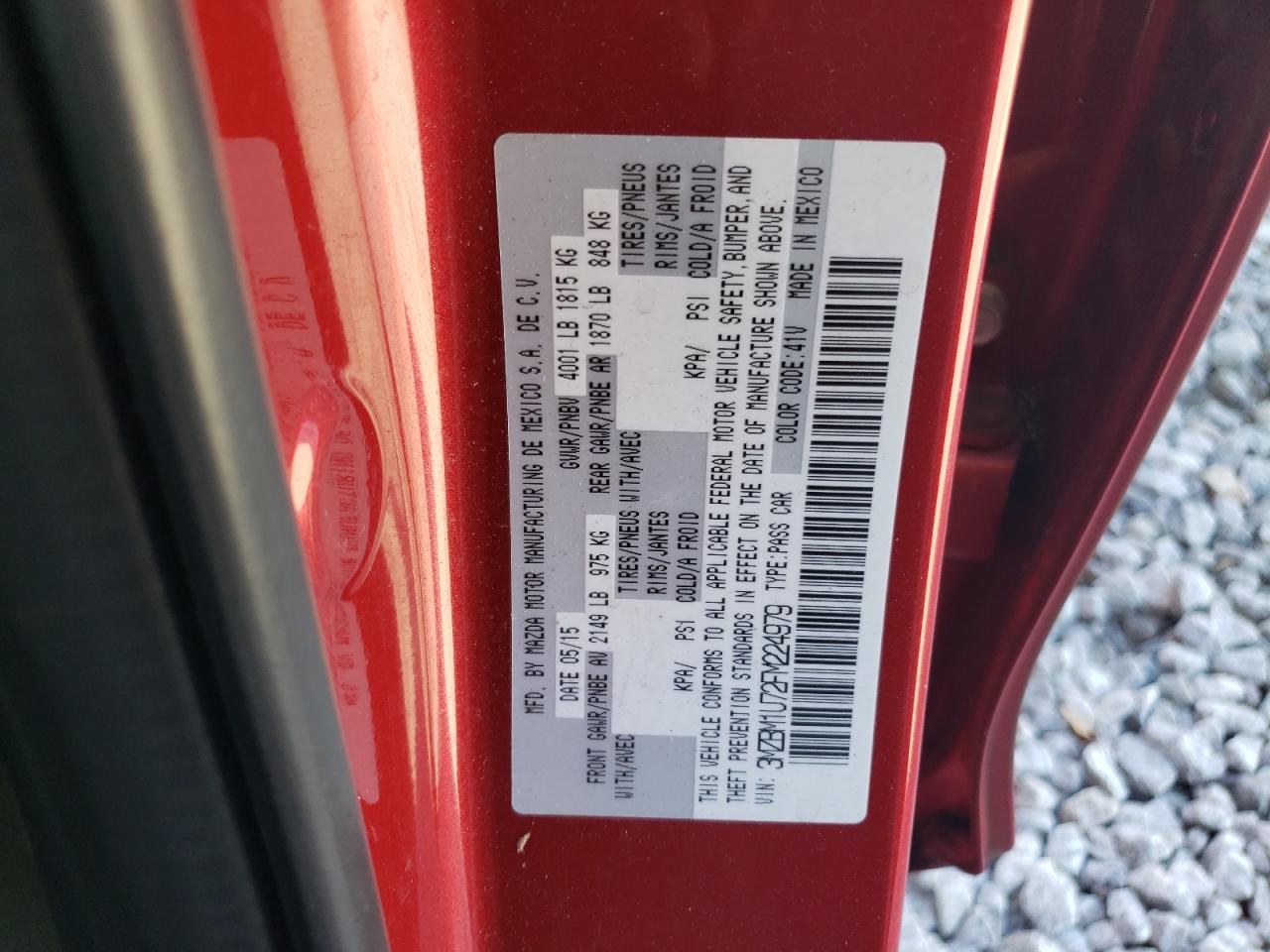 2015 Mazda 3 VIN 3MZBM1U72FM224979 Copart auction photo, front end / minor dent/scratches damage thumbnail 12