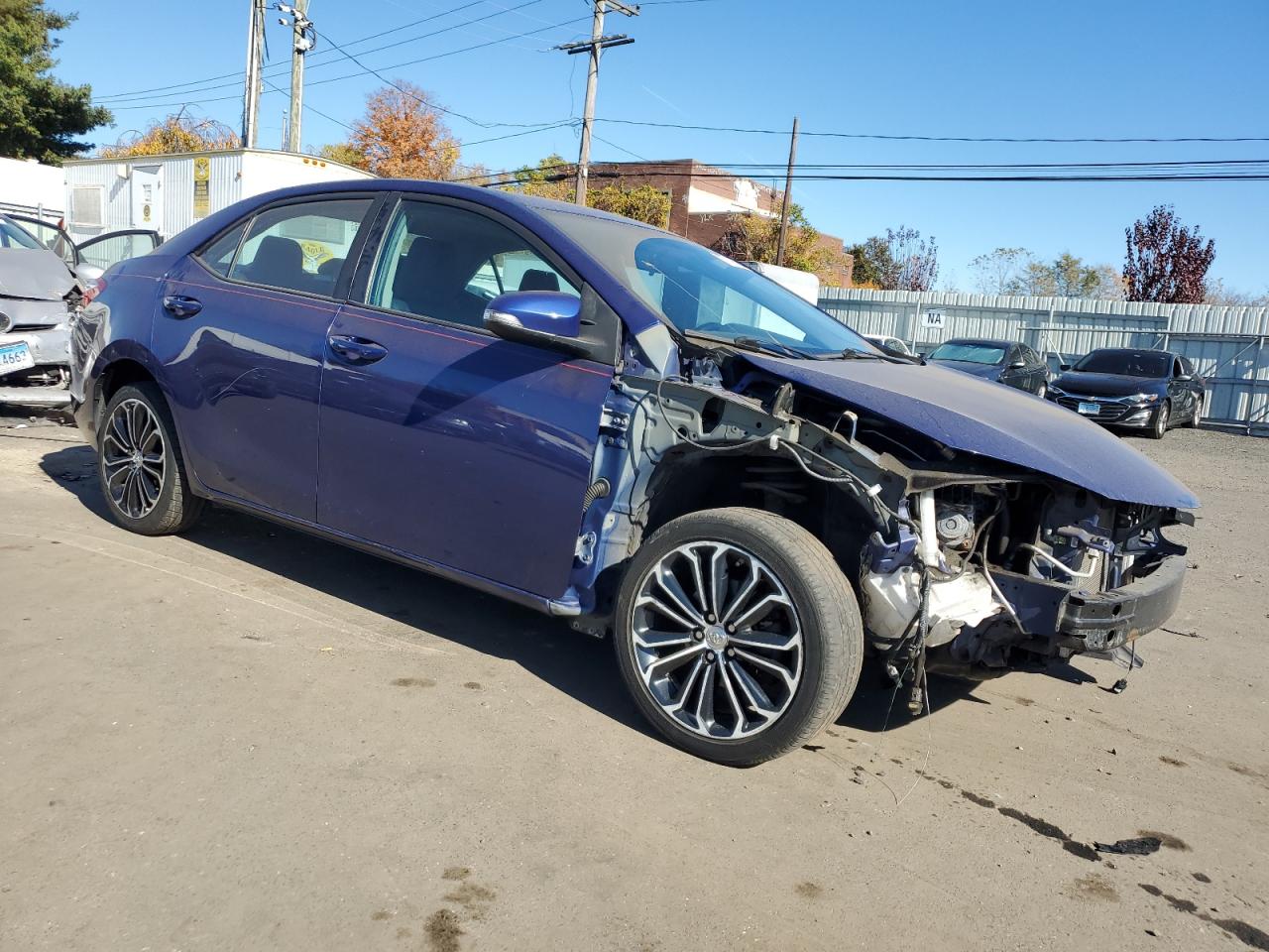 2016 Toyota Corolla VIN 2T1BURHE6GC514355 Copart auction photo, front end / frame damage damage thumbnail 4