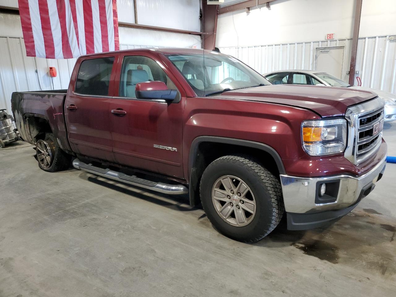 2014 GMC Sierra VIN 3GTP1UEH1EG298708 Copart auction photo, burn damage thumbnail 4
