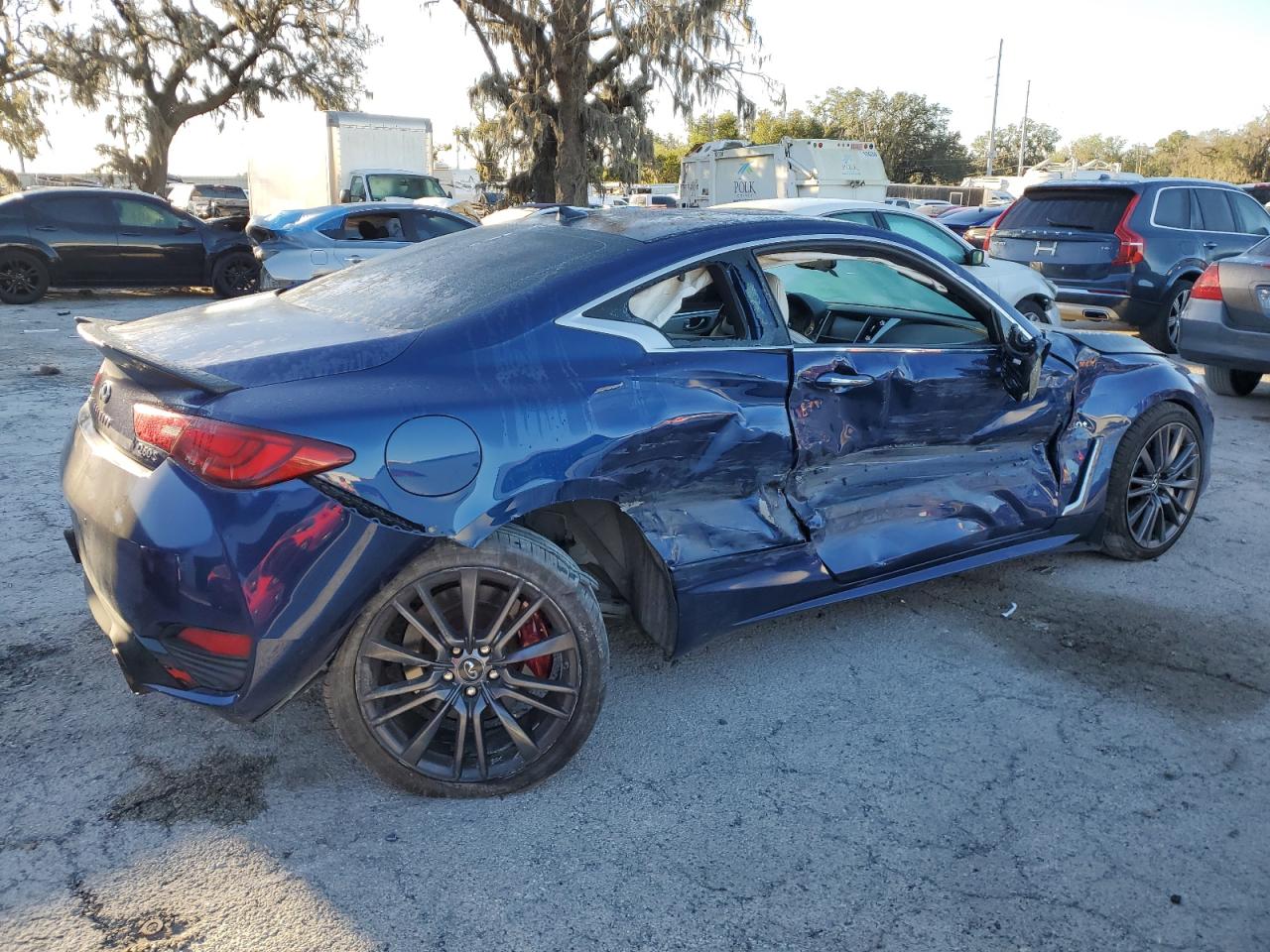 2017 Infiniti Q60 VIN JN1FV7EL3HM700335 Copart auction photo, all over / undercarriage damage thumbnail 3