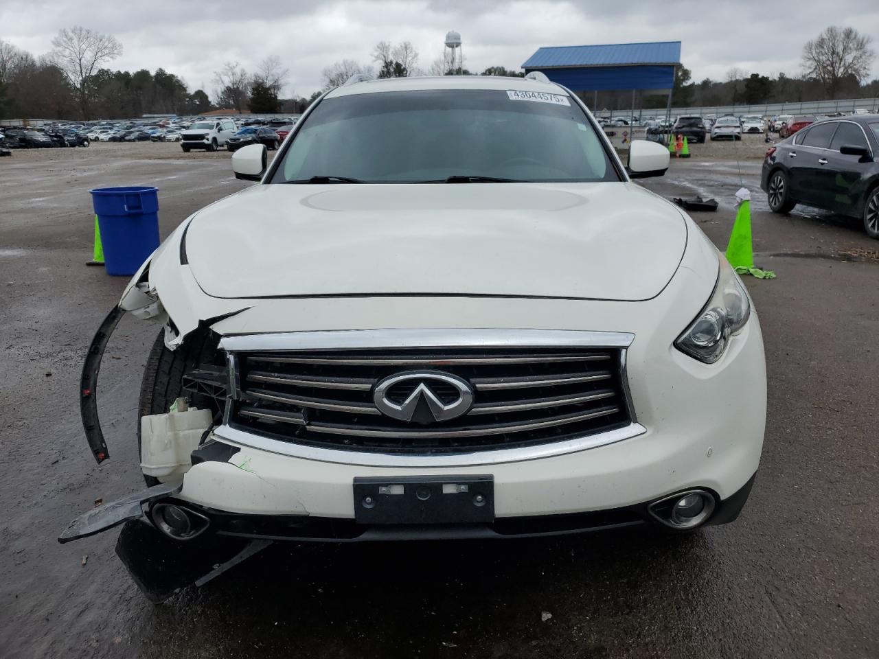 2013 Infiniti FX VIN JN8CS1MW4DM174264 Copart auction photo, front end / side damage thumbnail 5