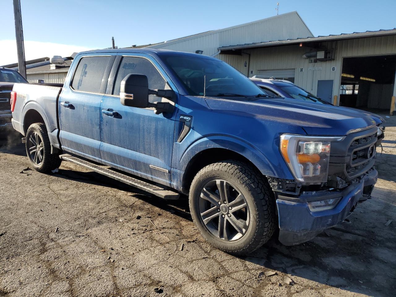 2022 Ford F-150 VIN 1FTFW1ED2NFA43494 Copart auction photo, side / front end damage thumbnail 4