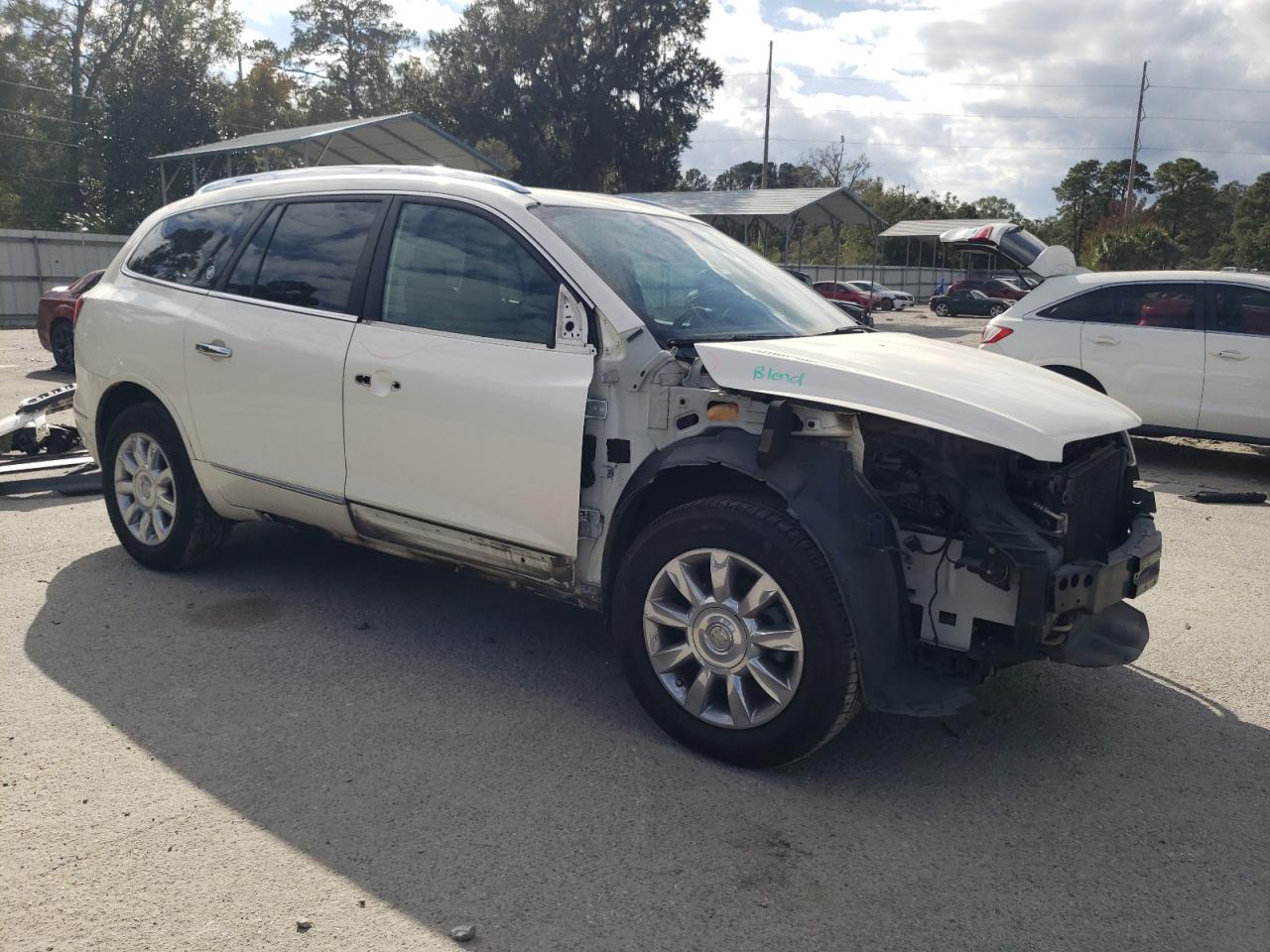 2013 Buick Enclave VIN 5GAKRDKD7DJ260628 Copart auction photo, front end damage thumbnail 4