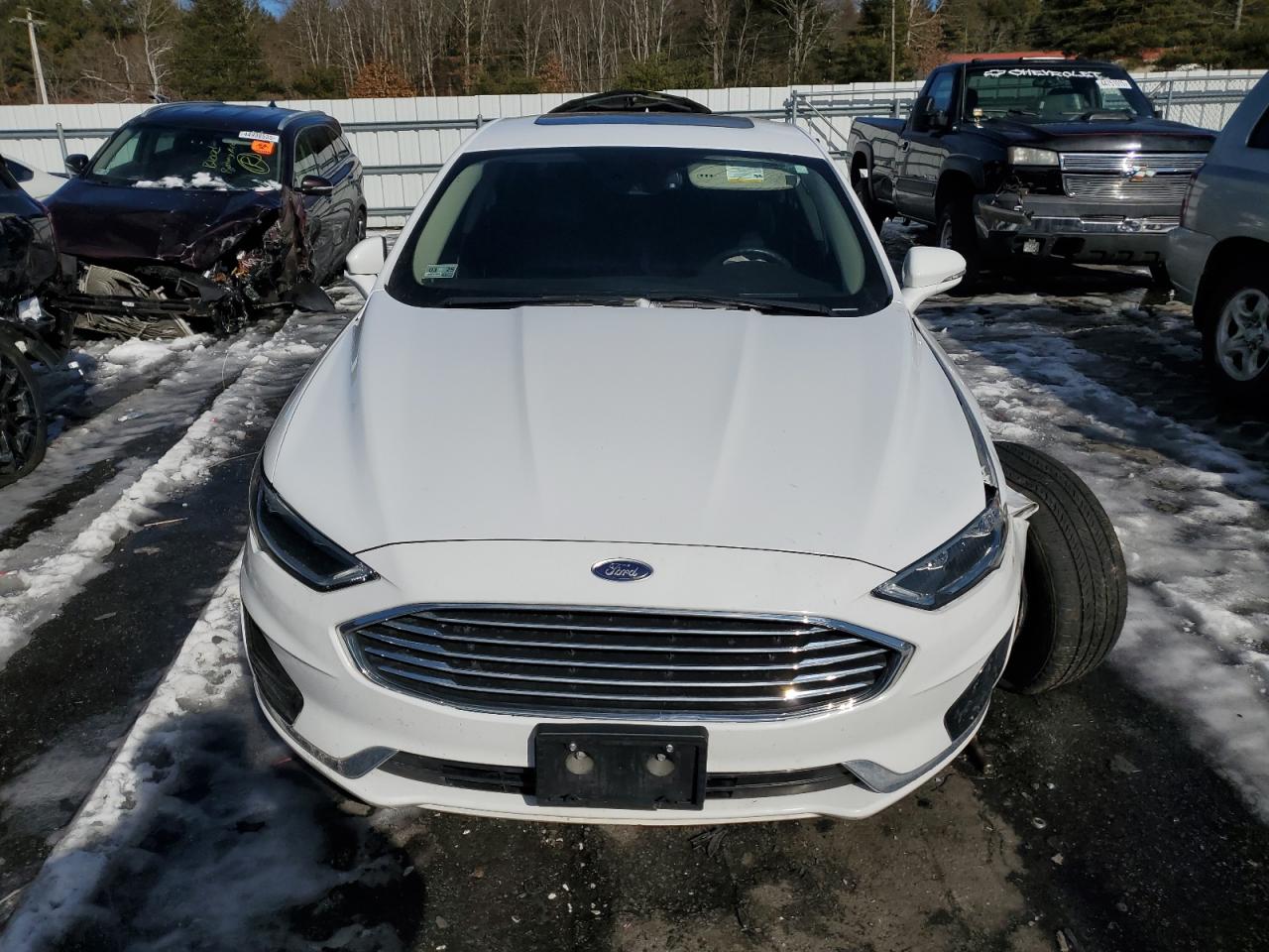 2020 Ford Fusion VIN 3FA6P0CDXLR130544 Copart auction photo, front end damage thumbnail 5