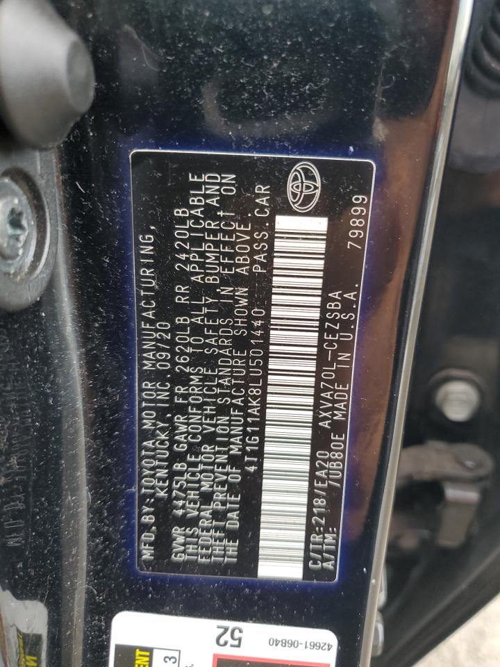 2020 Toyota Camry VIN 4T1G11AK8LU501440 Copart auction photo, all over damage thumbnail 13