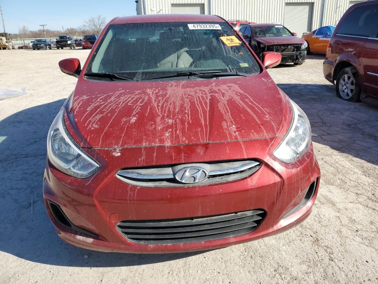 2017 Hyundai Accent VIN KMHCT4AE9HU378615 Copart auction photo, vandalism damage thumbnail 5