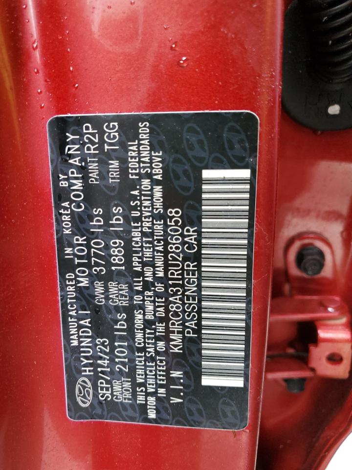 2024 Hyundai Venue VIN KMHRC8A31RU286058 Copart auction photo, water/flood damage thumbnail 14