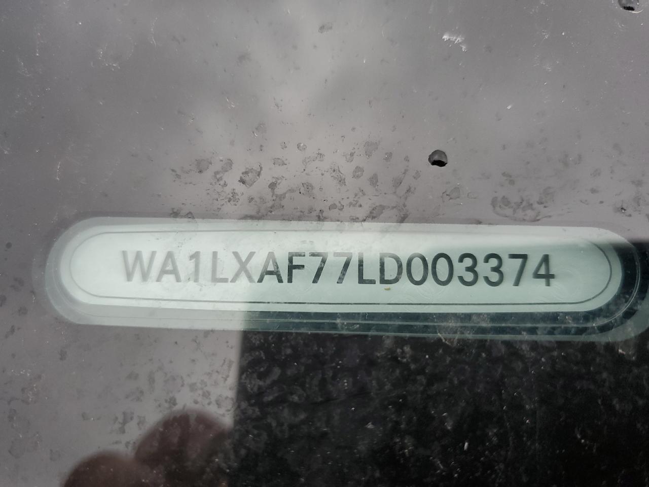 2020 Audi Q7 VIN WA1LXAF77LD003374 Copart auction photo, side / front end damage thumbnail 13