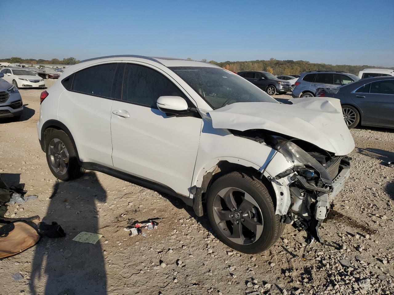 2018 Honda HR-V VIN 3CZRU6H70JM728085 Copart auction photo, front end damage thumbnail 4