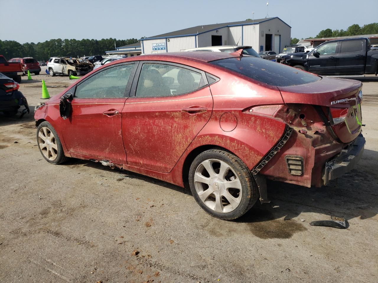 2012 Hyundai Elantra VIN KMHDH4AE8CU207840 Copart auction photo, all over damage thumbnail 2