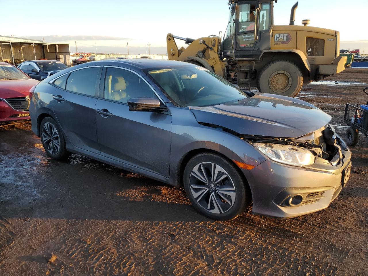 2017 Honda Civic VIN 19XFC1F73HE017633 Copart auction photo, front end / rear end damage thumbnail 4