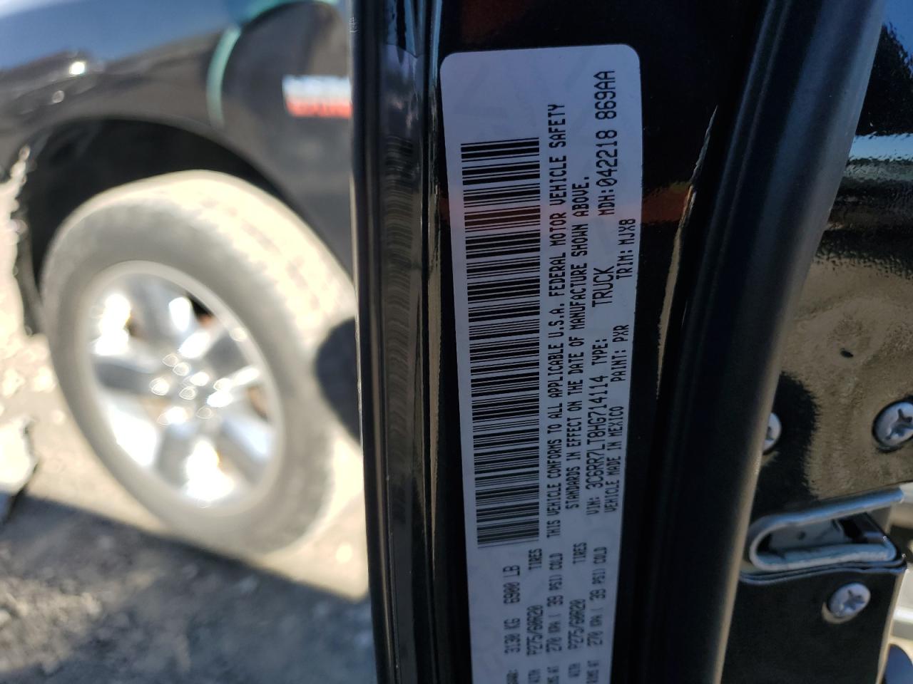 2017 RAM 1500 VIN 3C6RR7LT8HG714114 Copart auction photo, front end damage thumbnail 13