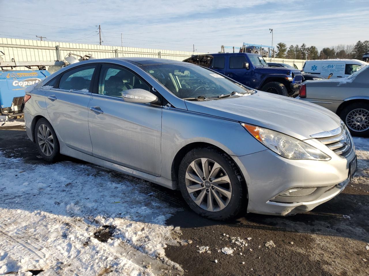 2014 Hyundai Sonata VIN 5NPEC4AC0EH917222 Copart auction photo, side damage thumbnail 4