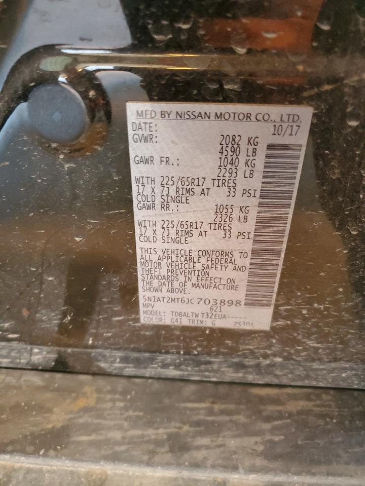 2018 Nissan Rogue VIN 5N1AT2MT6JC703898 Copart auction photo, rollover / hail damage thumbnail 16