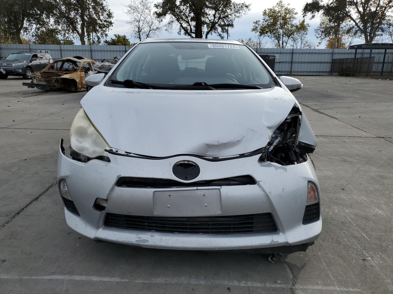2012 Toyota Prius VIN JTDKDTB36C1518084 Copart auction photo, front end damage thumbnail 5