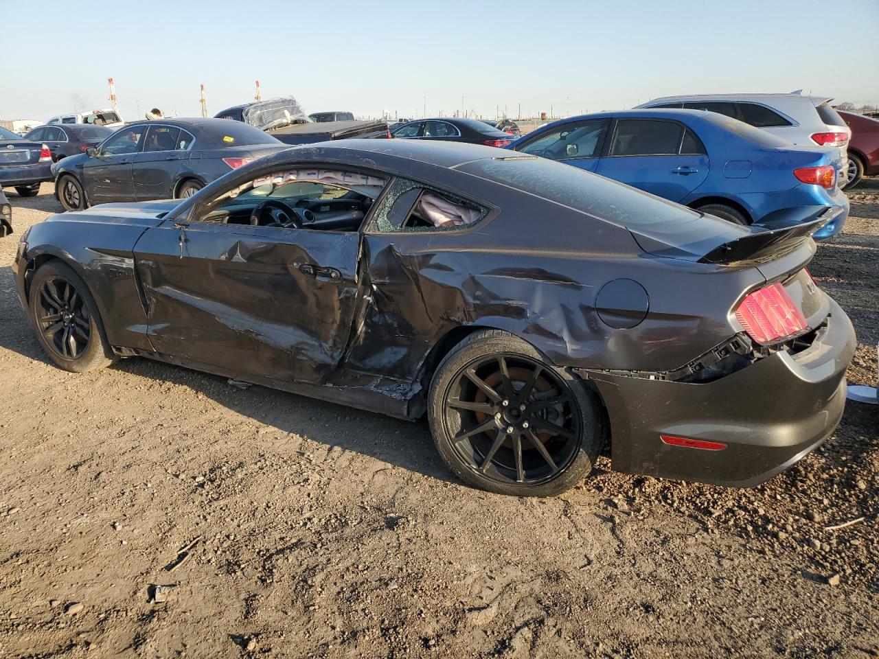 2017 Ford Mustang VIN 1FA6P8CF6H5312882 Copart auction photo, side / front end damage thumbnail 2
