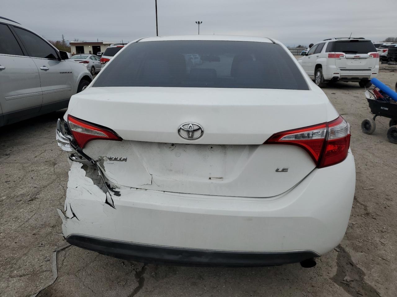 2016 Toyota Corolla VIN 2T1BURHE1GC618705 Copart auction photo, rear end / side damage thumbnail 6