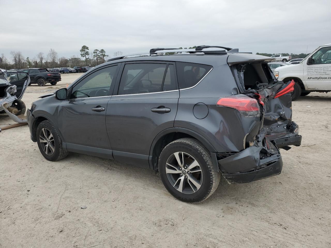2017 Toyota RAV 4 VIN JTMWFREV5HD104313 Copart auction photo, front end / rear end damage thumbnail 2