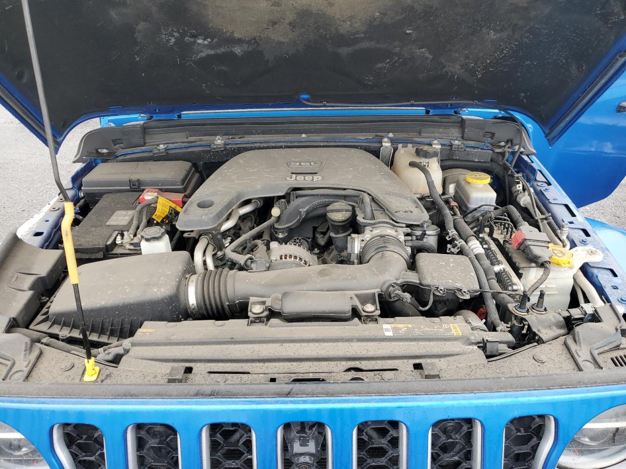 2021 Jeep Wrangler VIN 1C4HJXEG7MW728612 Copart auction photo, front end / side damage thumbnail 11
