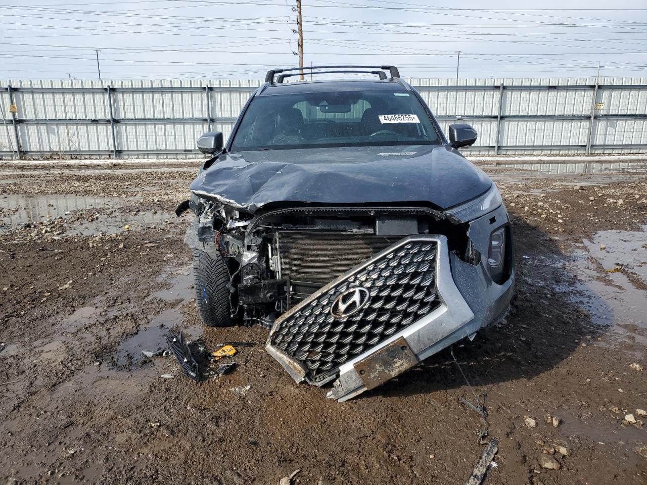2022 Hyundai Palisade VIN KM8R7DHE9NU459808 Copart auction photo, front end / side damage thumbnail 5