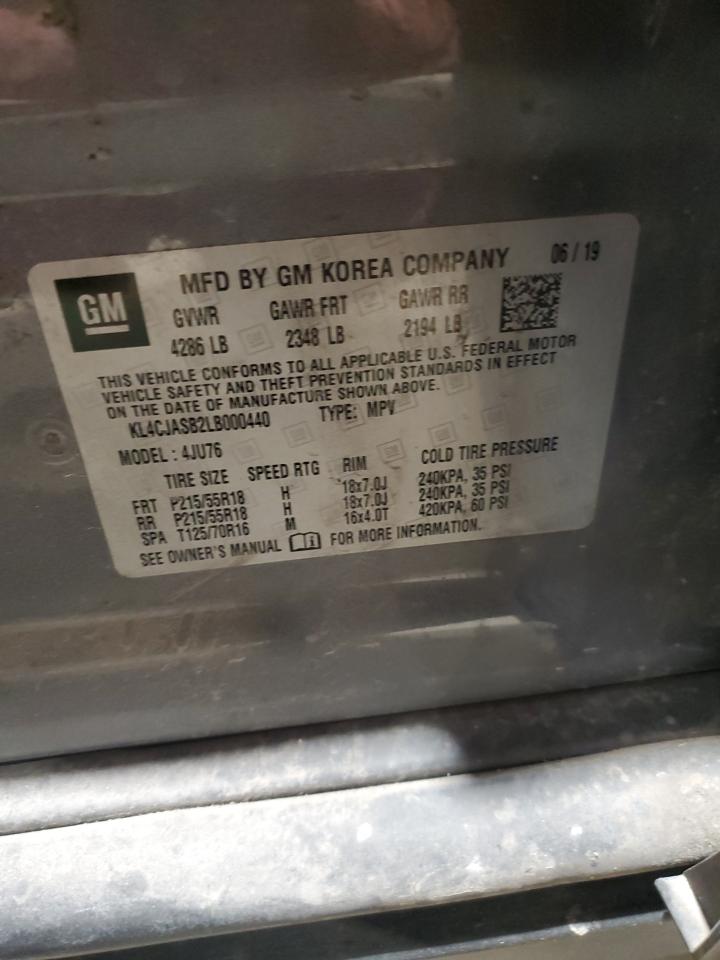 2020 Buick Encore VIN KL4CJASB2LB000440 Copart auction photo, front end damage thumbnail 14