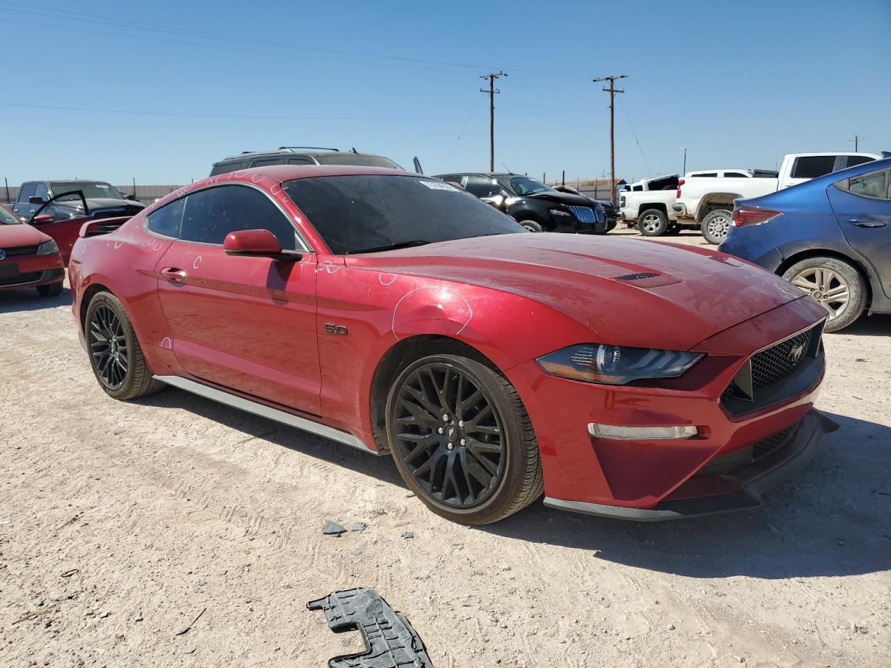 2020 Ford Mustang VIN 1FA6P8CF9L5177115 Copart auction photo, hail damage thumbnail 4