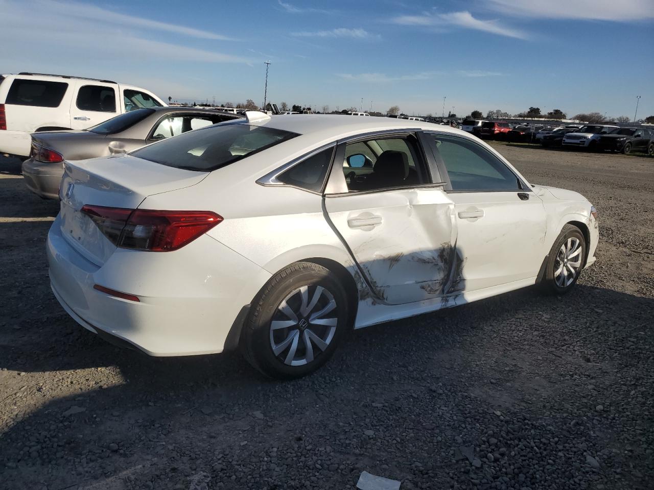 2022 Honda Civic VIN 2HGFE2F25NH507318 Copart auction photo, side damage thumbnail 3