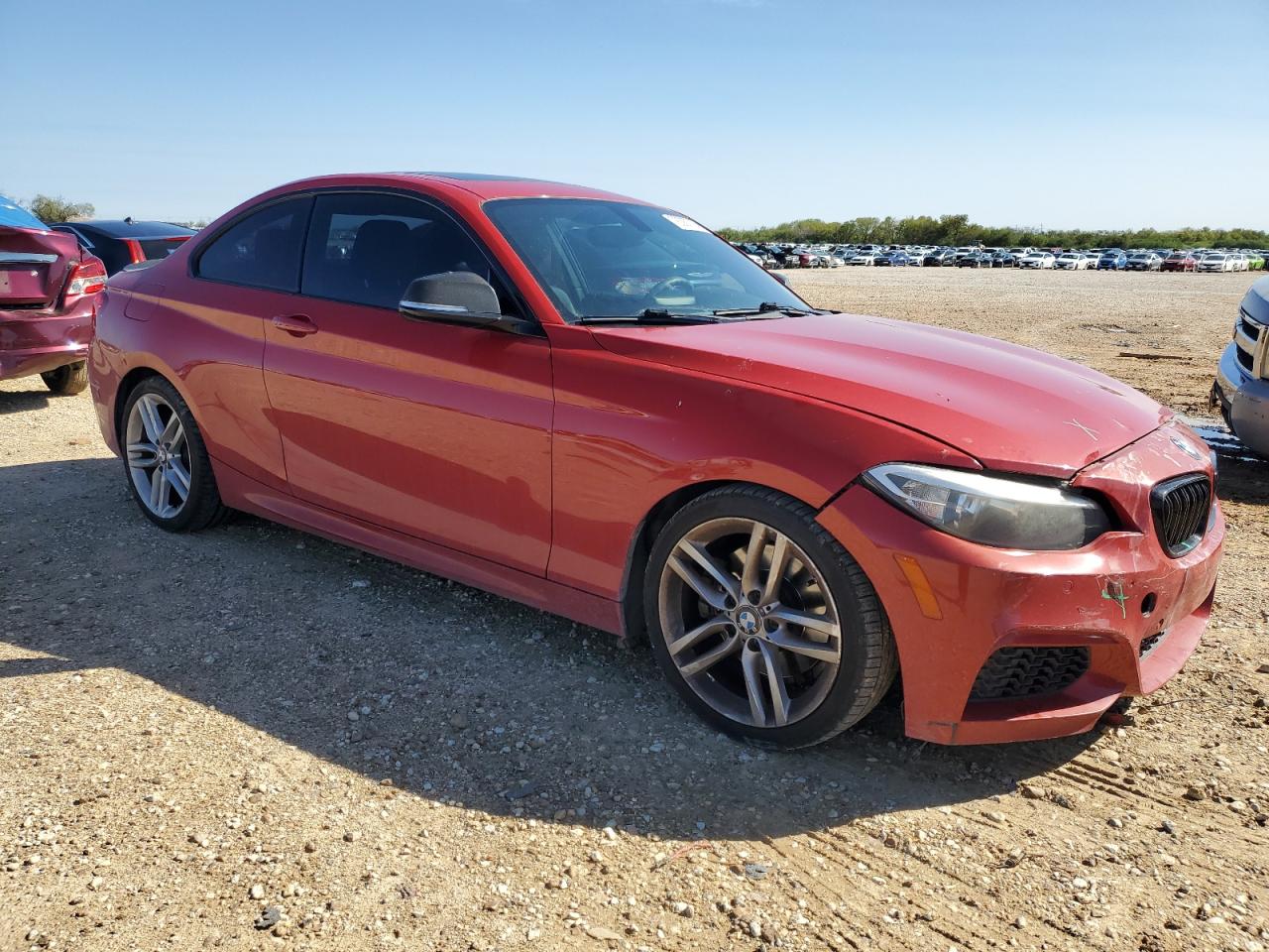 2014 BMW 2er VIN WBA1F5C58EV246258 Copart auction photo, front end / minor dent/scratches damage thumbnail 4