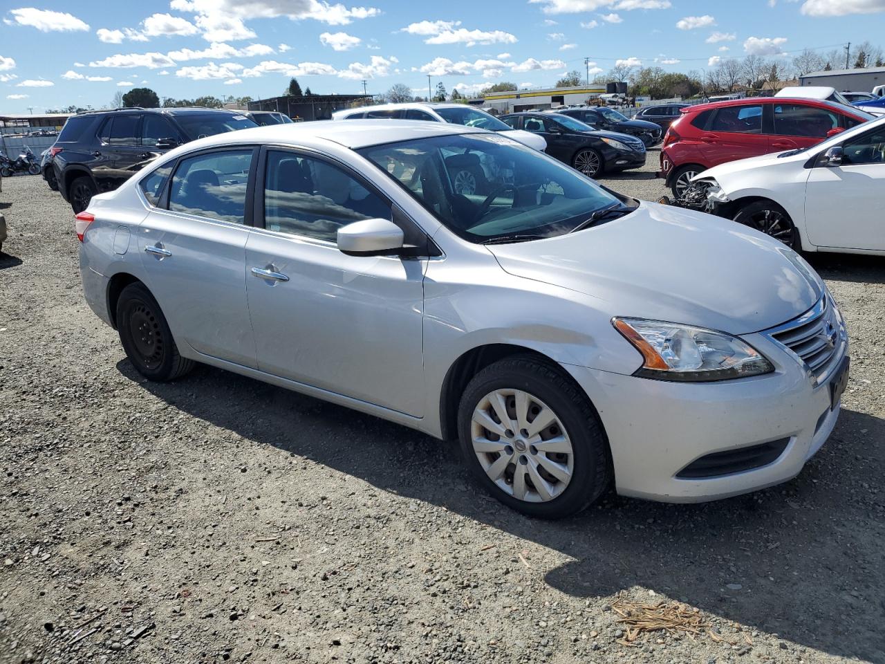 2014 Nissan Sentra VIN 1N4AB7AP9EN851197 Copart auction photo, side damage thumbnail 4