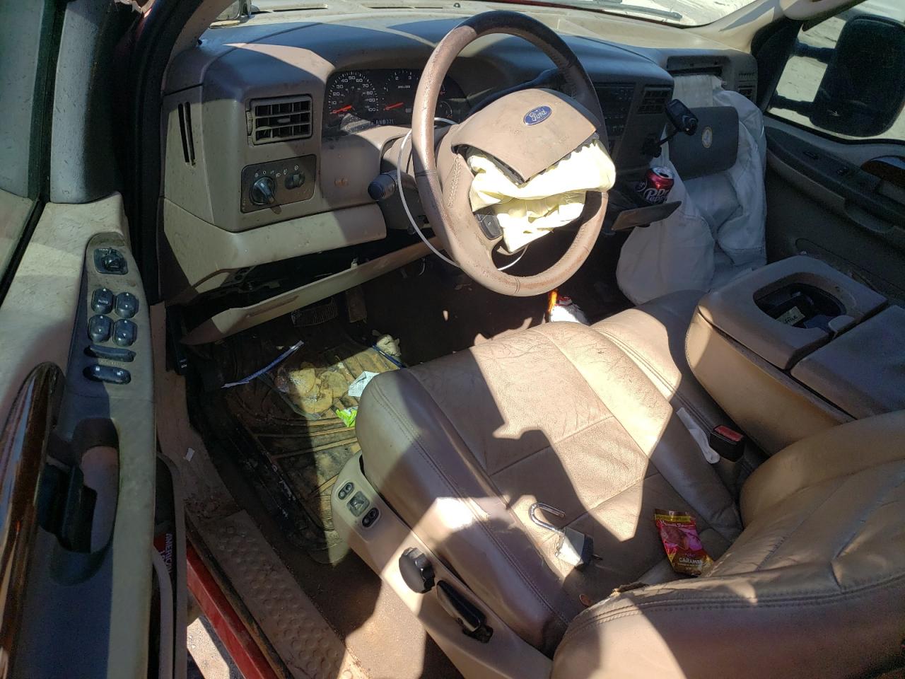 2004 Ford F250 VIN 1FTNW21P24EB90405 Copart auction photo, front end / side damage thumbnail 8