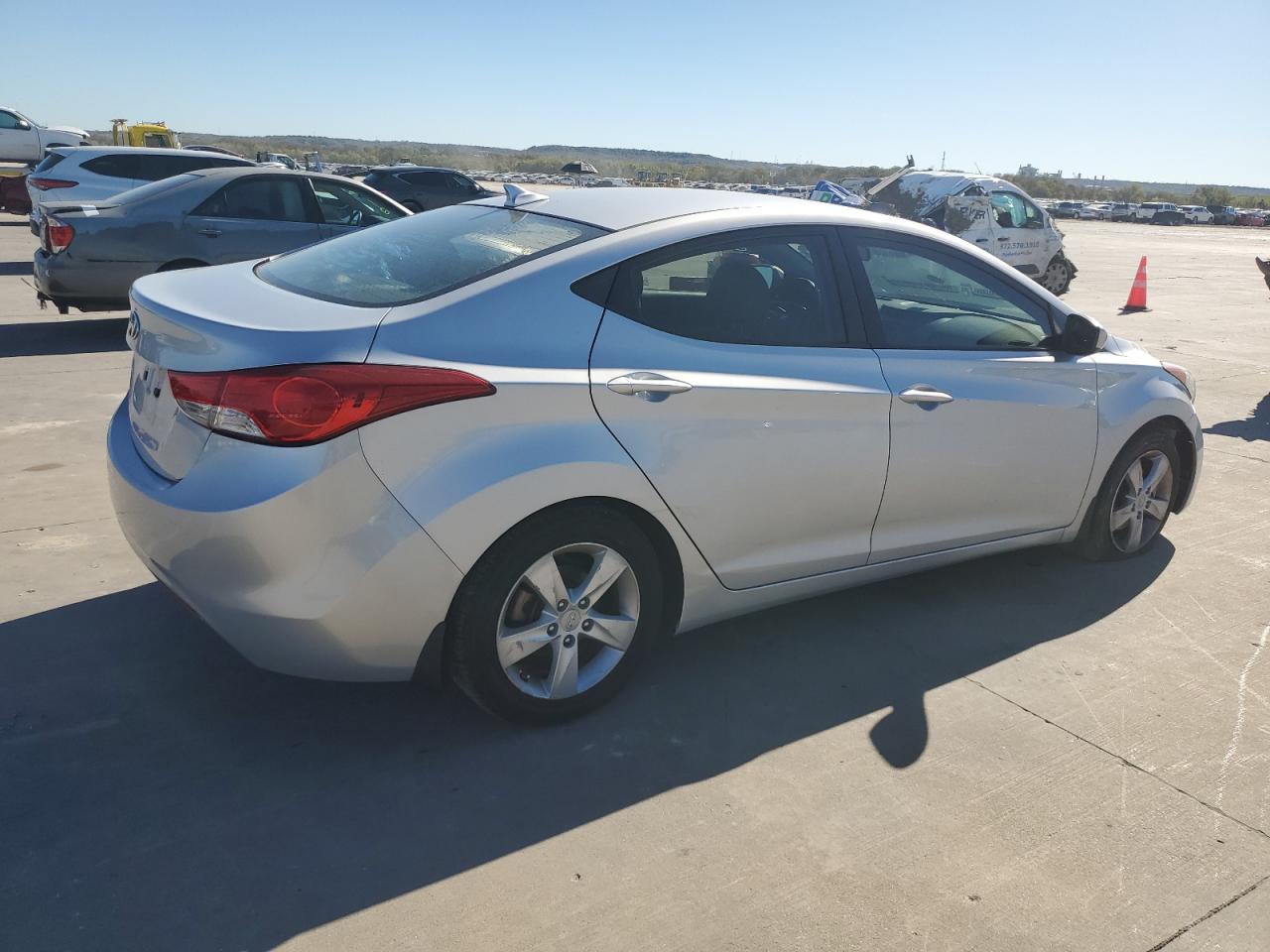 2013 Hyundai Elantra VIN 5NPDH4AE7DH375176 Copart auction photo, side / front end damage thumbnail 3