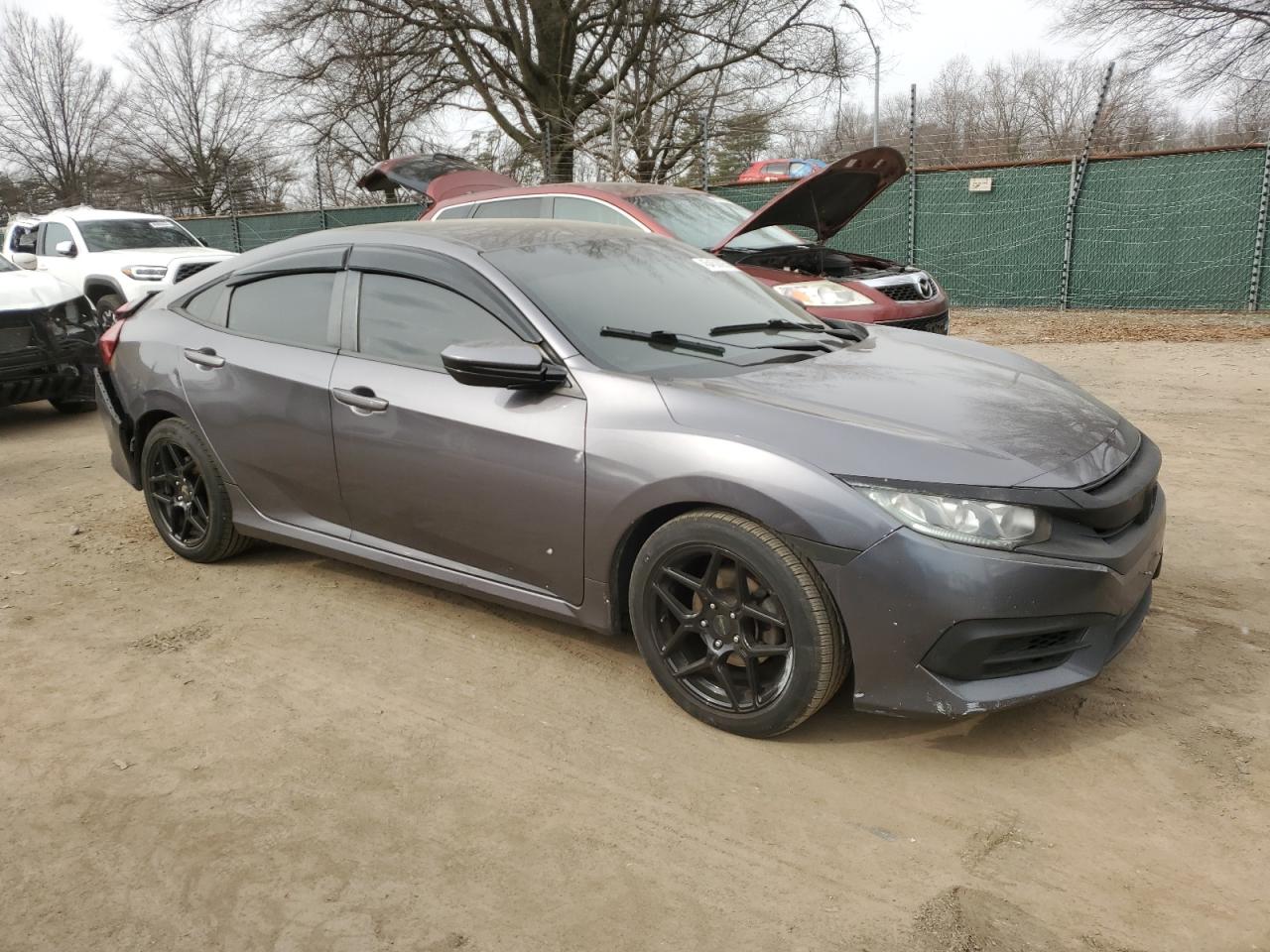 2016 Honda Civic VIN 19XFC2F58GE070394 Copart auction photo, rear end / side damage thumbnail 4