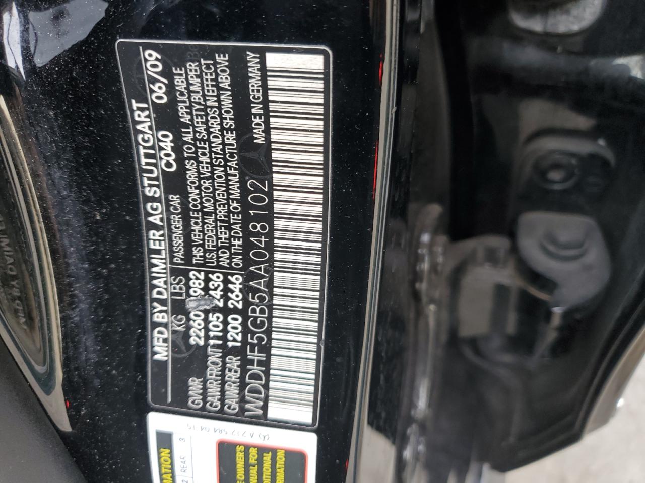 2010 Mercedes-Benz E-klasse VIN WDDHF5GB5AA048102 Copart auction photo, undercarriage / side damage thumbnail 12