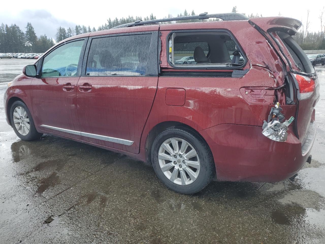2012 Toyota Sienna VIN 5TDDK3DC8CS047778 Copart auction photo, rear end damage thumbnail 2