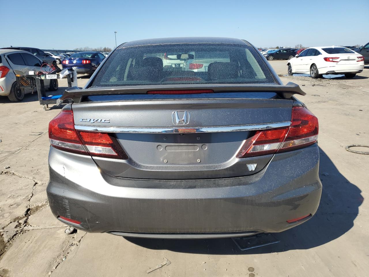 2013 Honda Civic VIN 19XFB2F82DE008112 Copart auction photo, rear end damage thumbnail 6