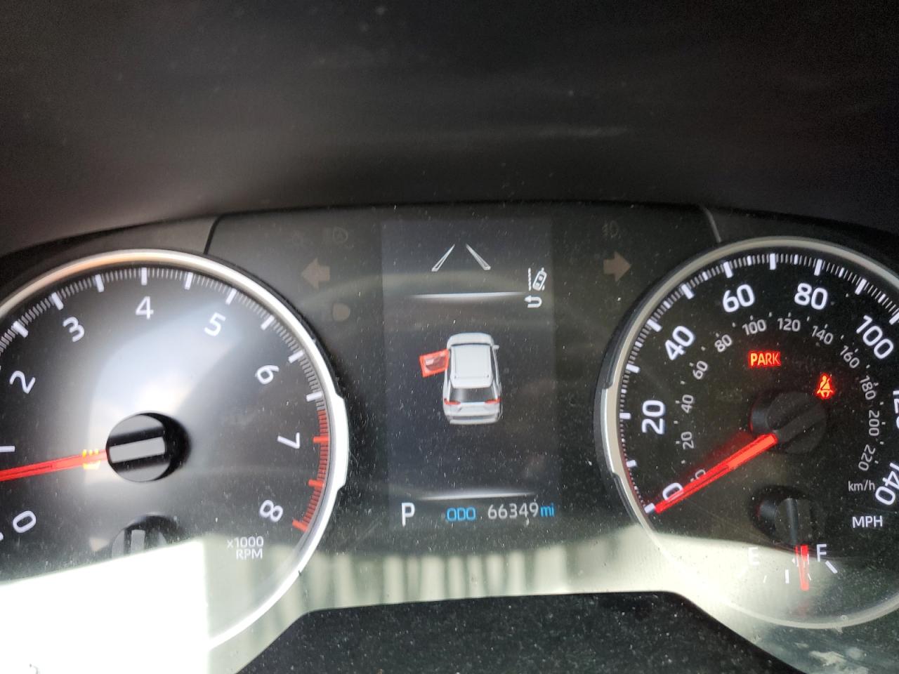 2019 Toyota RAV 4 VIN 2T3H1RFV4KW050874 Copart auction photo, side / front end damage thumbnail 9