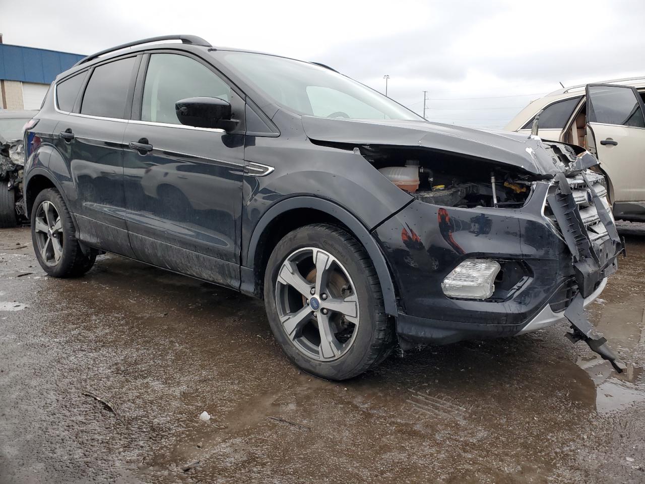 2018 Ford Escape VIN 1FMCU0HD9JUC04228 Copart auction photo, front end / frame damage damage thumbnail 4