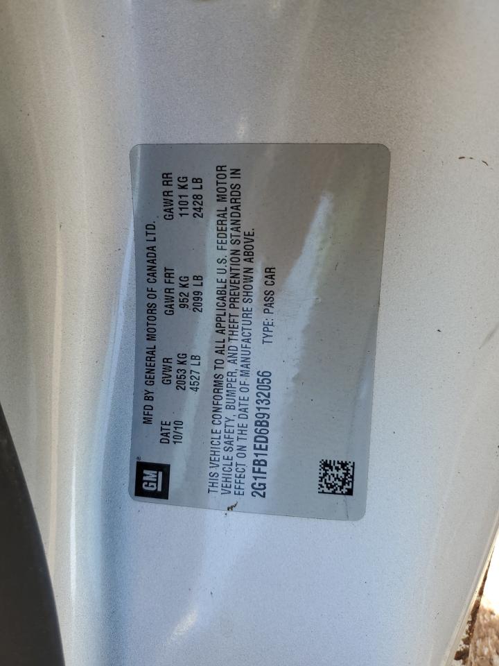 2011 Chevrolet Camaro VIN 2G1FB1ED6B9132056 Copart auction photo, rollover damage thumbnail 13