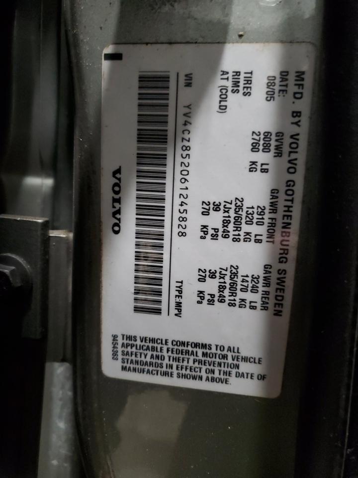 2006 Volvo XC90 VIN YV4CZ852061245828 Copart auction photo, front end / all over damage thumbnail 14