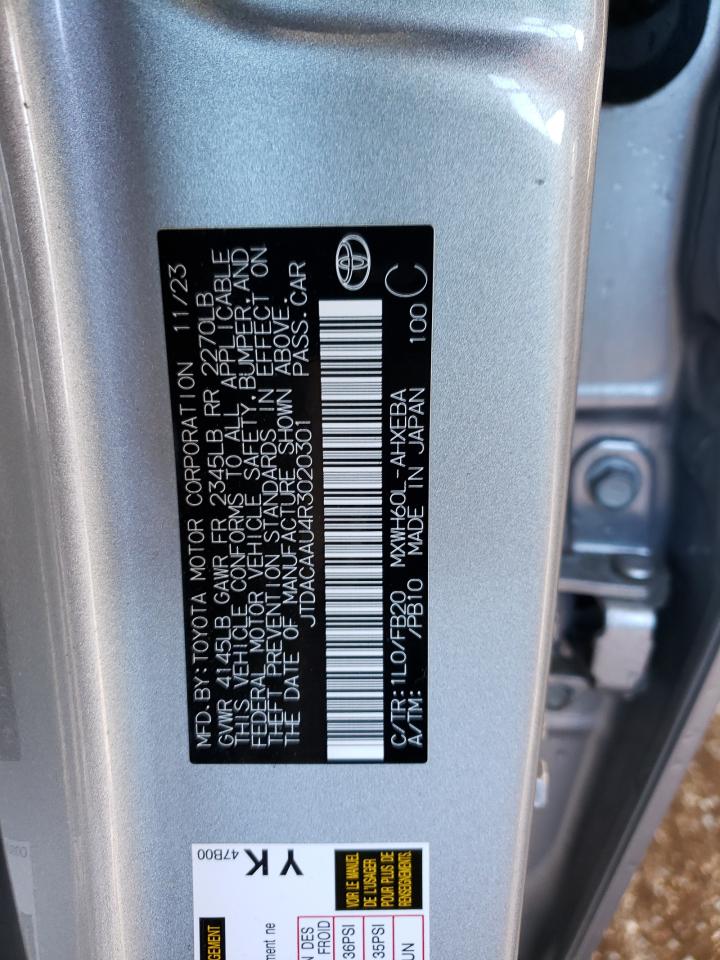 2024 Toyota Prius VIN JTDACAAU4R3020301 Copart auction photo, front end / undercarriage damage thumbnail 12