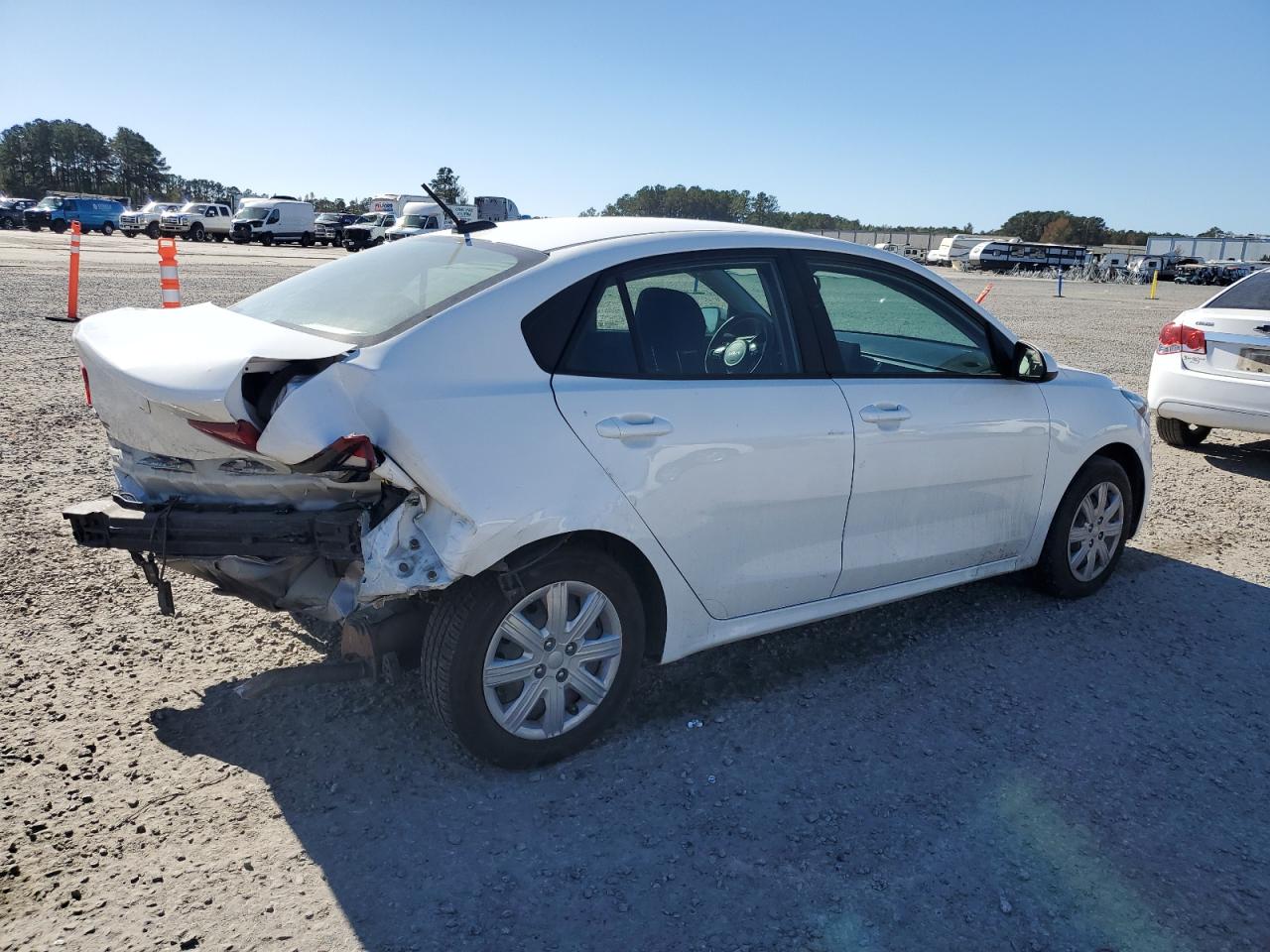 2022 KIA Rio VIN 3KPA24AD4NE436369 Copart auction photo, rear end damage thumbnail 3