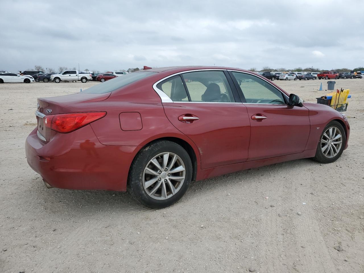 2014 Infiniti Q50 VIN JN1BV7AP0EM680113 Copart auction photo, all over / undercarriage damage thumbnail 3