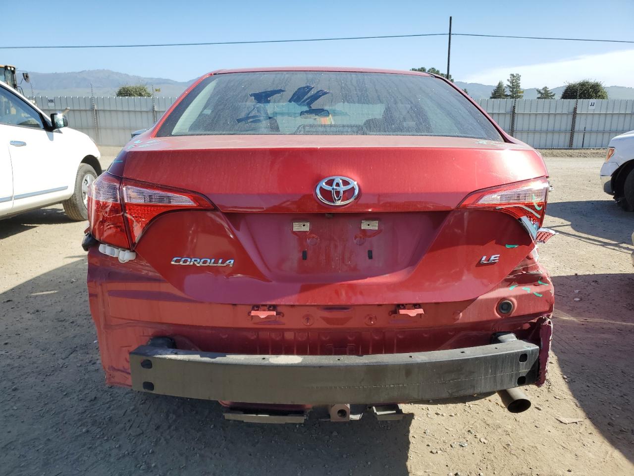 2017 Toyota Corolla VIN 5YFBURHE4HP711168 Copart auction photo, rear end damage thumbnail 6