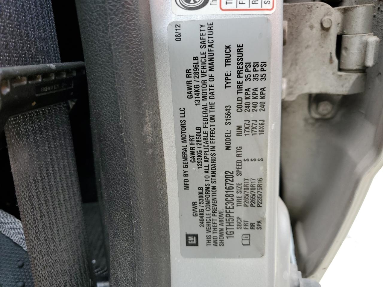 2012 GMC Canyon VIN 1GTH5PFE3C8167202 Copart auction photo, front end / minor dent/scratches damage thumbnail 13