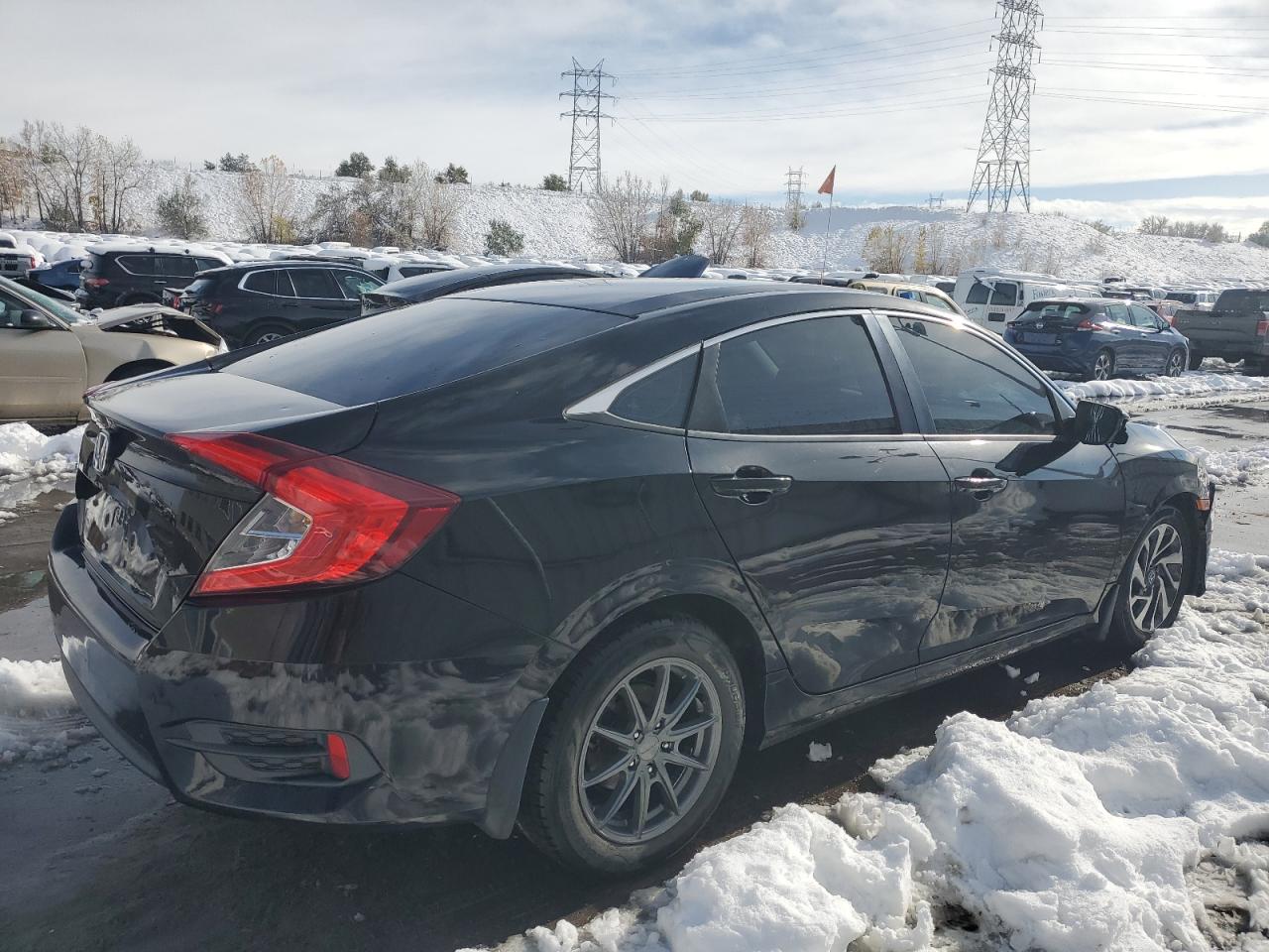 2016 Honda Civic VIN 19XFC2F71GE244310 Copart auction photo, front end / hail damage thumbnail 3
