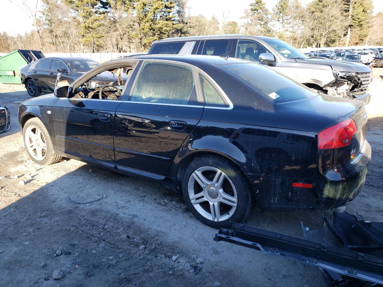 2008 Audi A4 VIN WAUDF78E98A062976 Copart auction photo, burn damage thumbnail 2