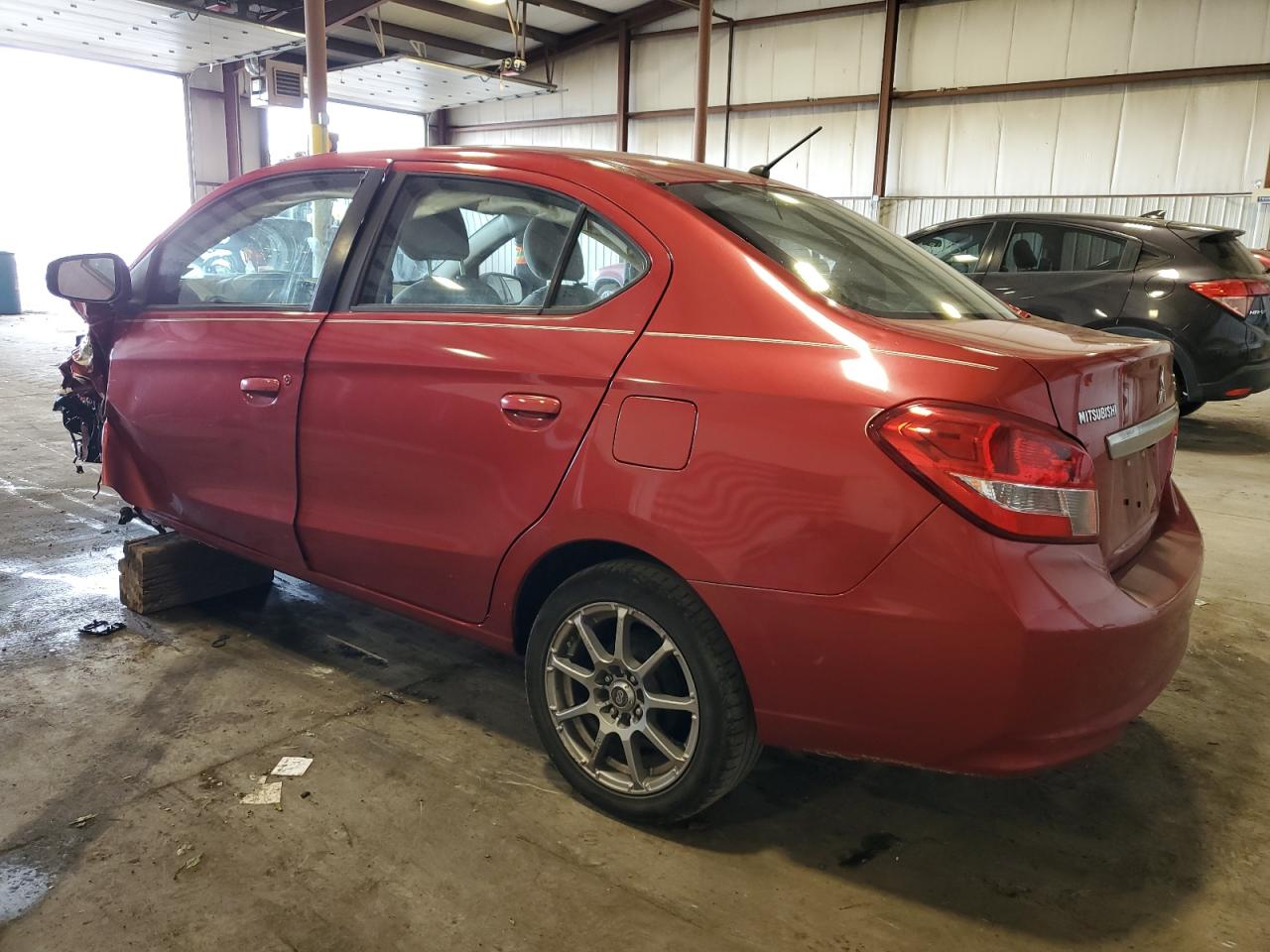2017 Mitsubishi Mirage VIN ML32F4FJ3HH003876 Copart auction photo, front end / side damage thumbnail 2